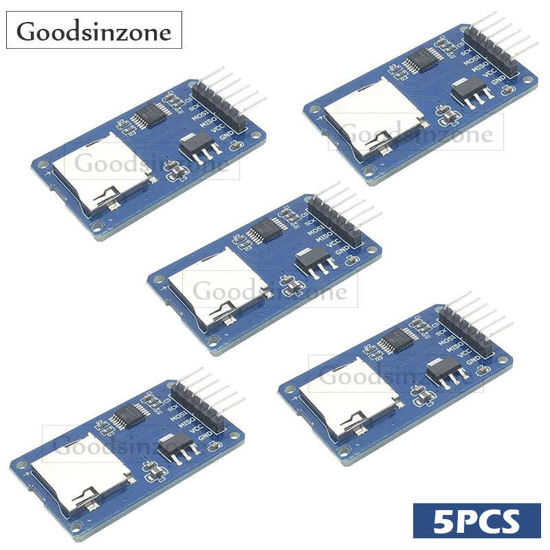 Sd Card Module Spi - Arduino用マイクロSDカードリーダーモジュール5個パック - レベルシフター付きSPIインターフェース、UNO R3、MEGA 2560 Dueと互換性あり