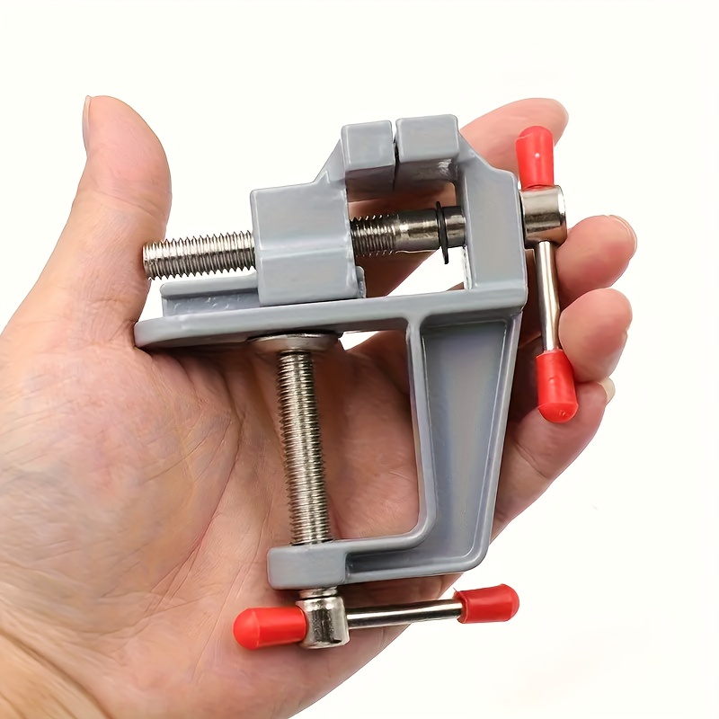 Diy Electronics Workshop - 1個のアルミニウム合金ミニバイス、小型ベンチバイス、フラットバイス、小型デスクトップ家庭用バイス、DIYジュエリー製作、電子機器修理愛好家、小さなワークショップの金属固定装置に適しています。