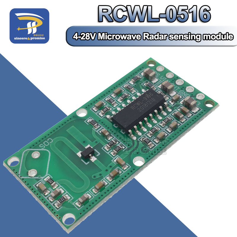 Arduino Diy Electronics - RCWL-0516 RCWL 0516 マイクロ波レーダーセンサー人感センサーボディセンサーモジュール誘導スイッチモジュール出力 3.3V Arduino