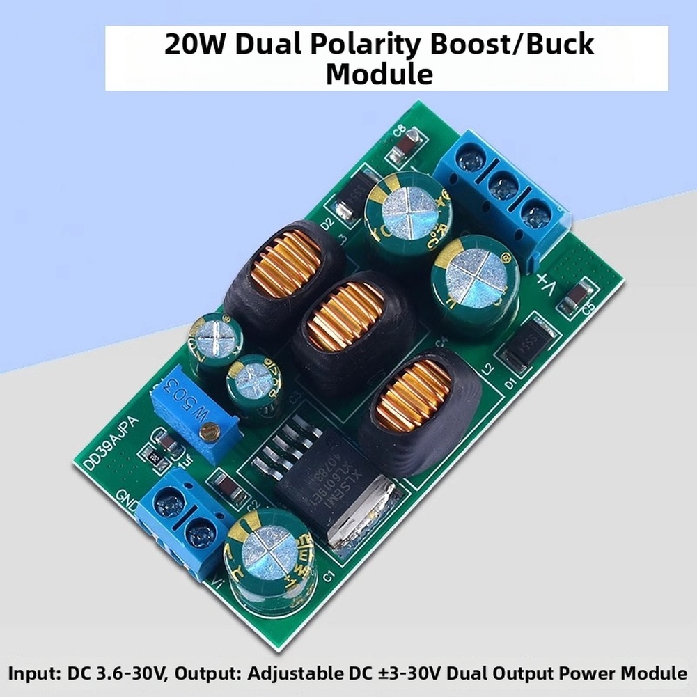 Diy Electronics Board - 調整可能なデュアル出力DC DCコンバータ3.6Vから30Vへの昇降圧電源ボード、コンパクトな電子DIYアプリケーション用