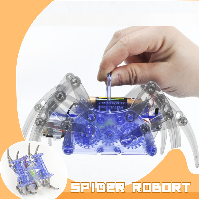 Diy Electronics For Kids - ホット販売新しい電動ロボットスパイダーおもちゃ DIY 教育幹ロボット組み立てキット子供のためのクリスマスハロウィン誕生日ギフト