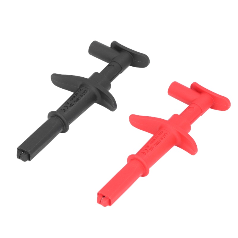 Crocodile Clip Set - 1 ペアのテストフッククリップワニクランプ赤黒アクセサリーセットキット電子テスト用