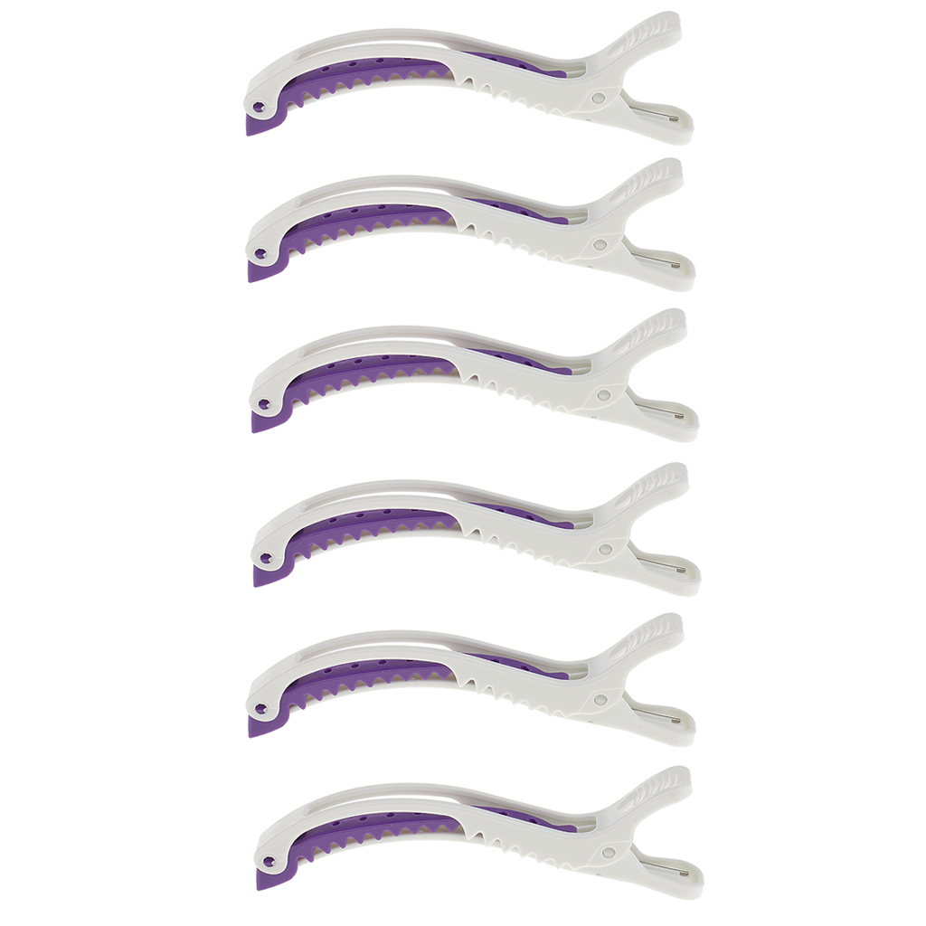 Crocodile Clip Set - クロコダイルヘアクリップセット、プロのヘアスタイリングサロン、交差、6個