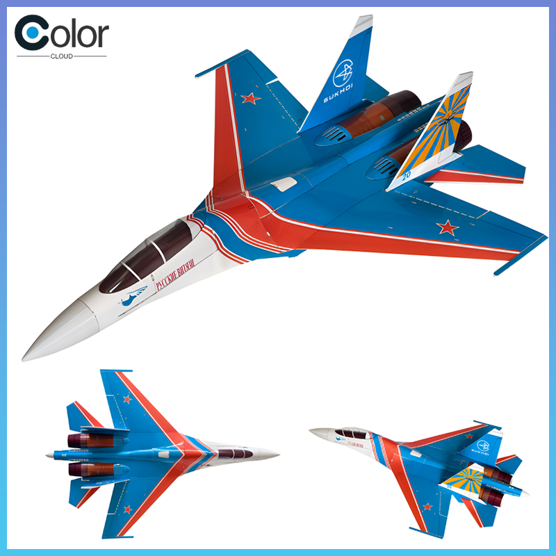 Diy Electronics For Kids - Su-27 ダクトファンRC戦闘機 デュアル30mm EDFパワー DIY組み立て式固定翼ジェット機 リアルスケール航空機