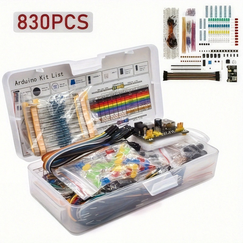 R/Diy Electronics - 電子部品 電解コンデンサ 抵抗器 LED 830穴ブレッドボードキットツール MB-102
