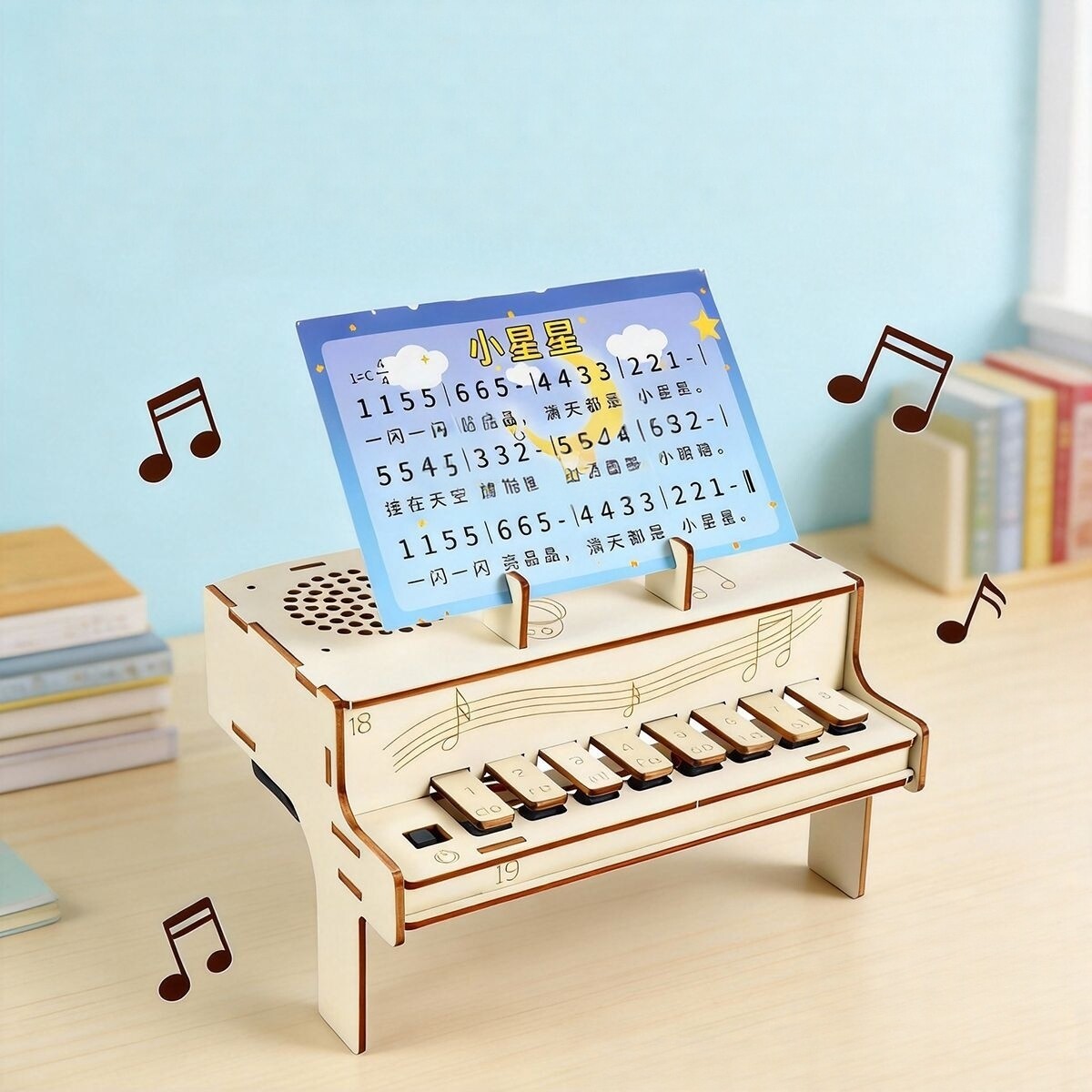 Diy Electronics Components Kit - DIY 木製電子ピアノモデル STEM 組み立てキット物理学音響実験教育教材大人の学習のため