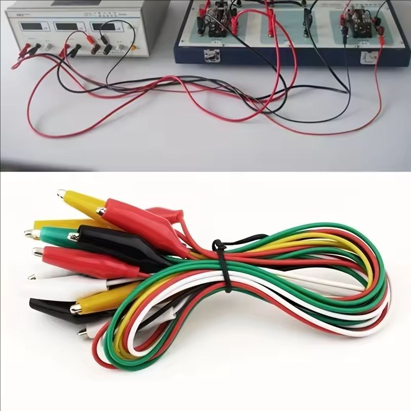 Crocodile Clip Set - 1 セット/10 個ワニ口クリップ電気 DIY テストリードワニ口両端ワニ口クリップローチクリップテストジャンパーワイヤー 46