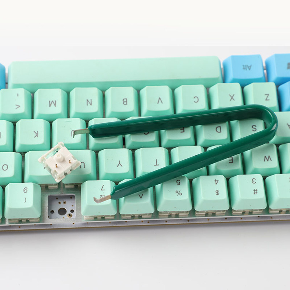 Ic Chip Puller - 2個入りメカニカルキーボードキープラーツール、グリーンホットスワップリムーバー、キーキャップ修理、回路基板ICチップ取り外し用キーキャップ
