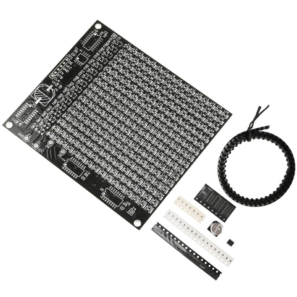 Diy Electronics Components Kit - 64/256 LED SMD ドットマトリックス広告スクリーン溶接練習 DIY キット