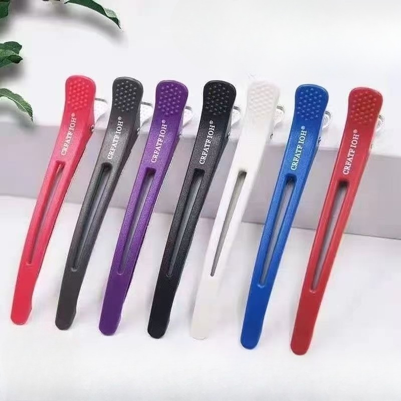 6 ピース/セットの曲がらないヘアクリップワニヘアクリッパー - Crocodile Clip Set のレビューと価格
