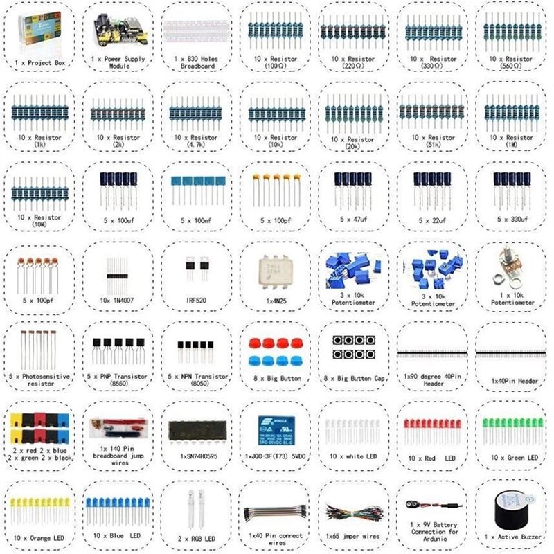 新デザイン~ Arduino UNO R3開発ボード用電子部 - Diy Electronics Components Kit のレビューと価格