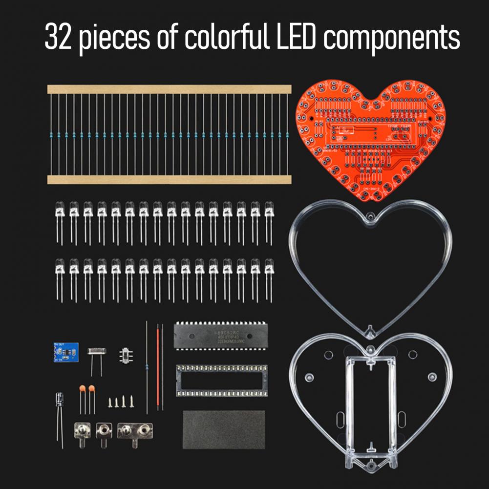 はんだ付けワークショップキット ハート型LEDはんだ付けキッ - Diy Electronics Workshop のレビューと価格