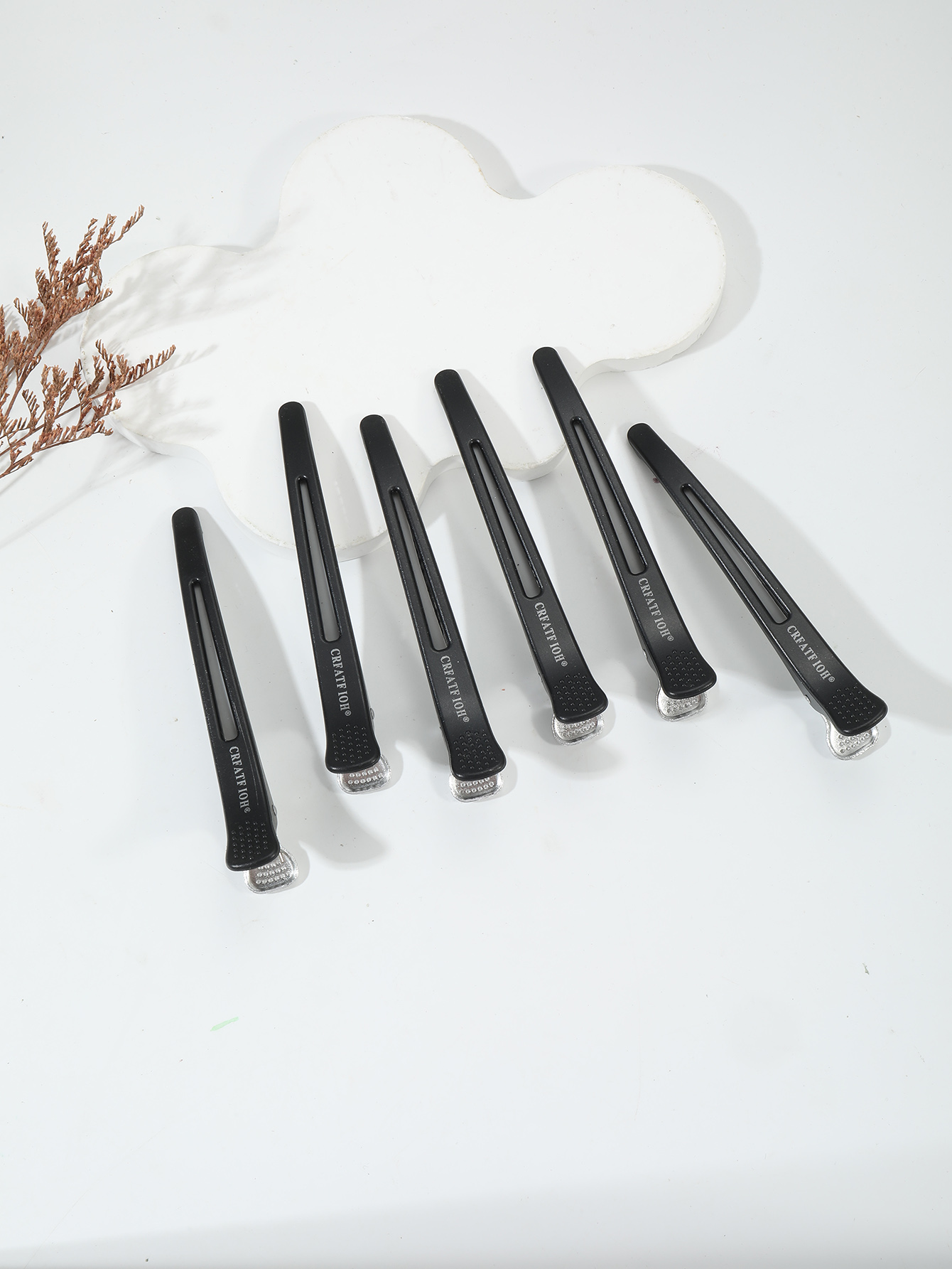 6 ピース/セットの曲がらないヘアクリップヘアクリッパーコリ - Crocodile Clip Set のレビューと価格