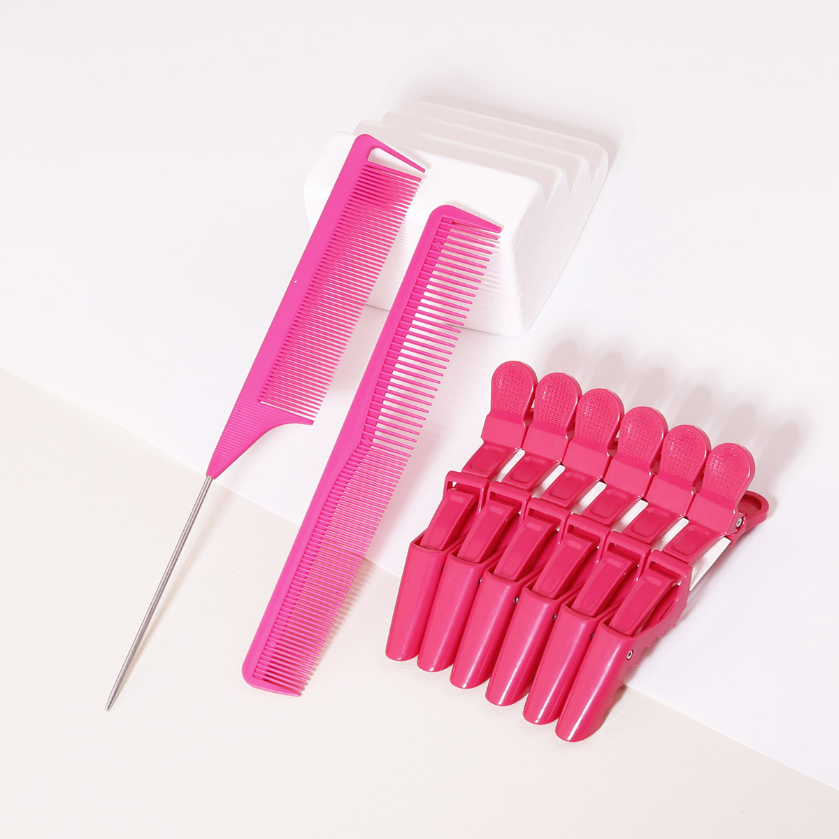8個入りヘアコームセット - ヘアチップコーム、両面ヘアコー - Crocodile Clip Set のレビューと価格