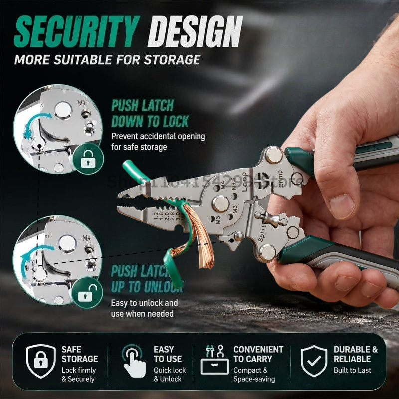 多機能銅線ストリッパー電気技師用ワイヤーケーブルストリッパー - Wire Stripper Cutter のレビューと価格