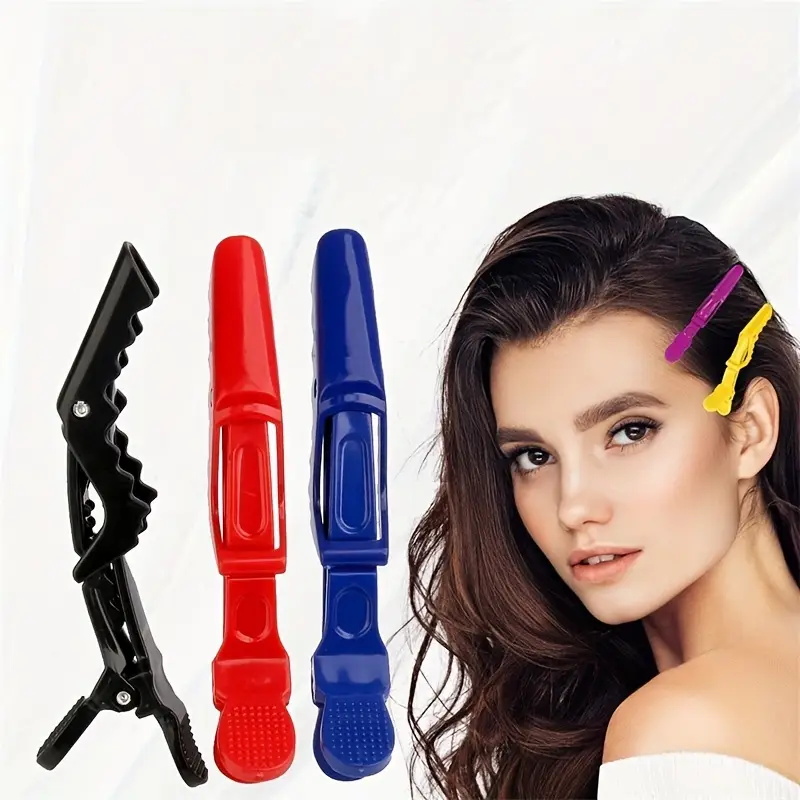 6 ピース/セットワニヘアクリップ理髪クリップヘアカットヘア - Crocodile Clip Set のレビューと価格