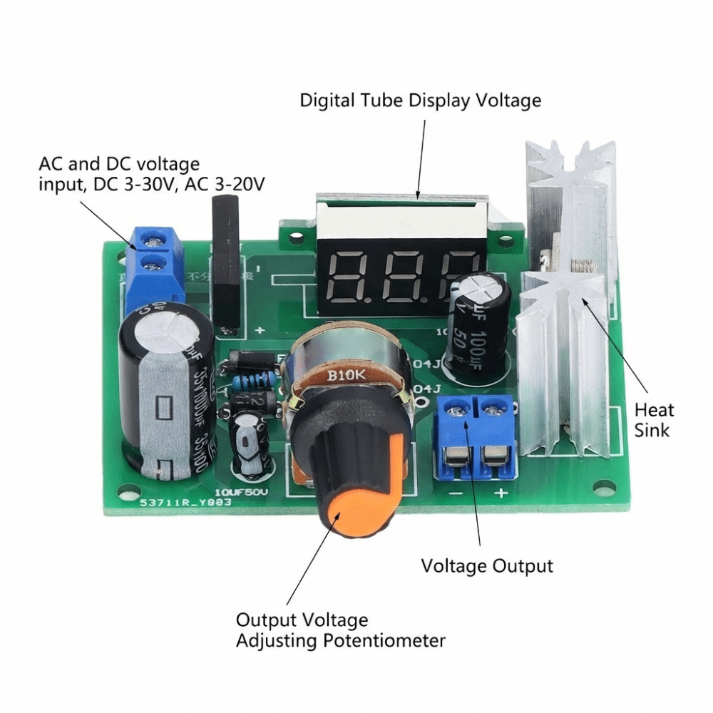 LM317 電圧レギュレータモジュール 1.25V‑28V  - Lm317 Voltage Regulator のレビューと価格