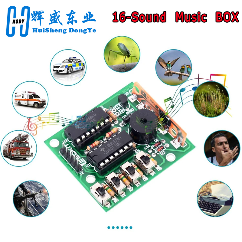 16 音楽サウンドボックス BOX-16 ボード 16 トー - Diy Electronics For Kids のレビューと価格