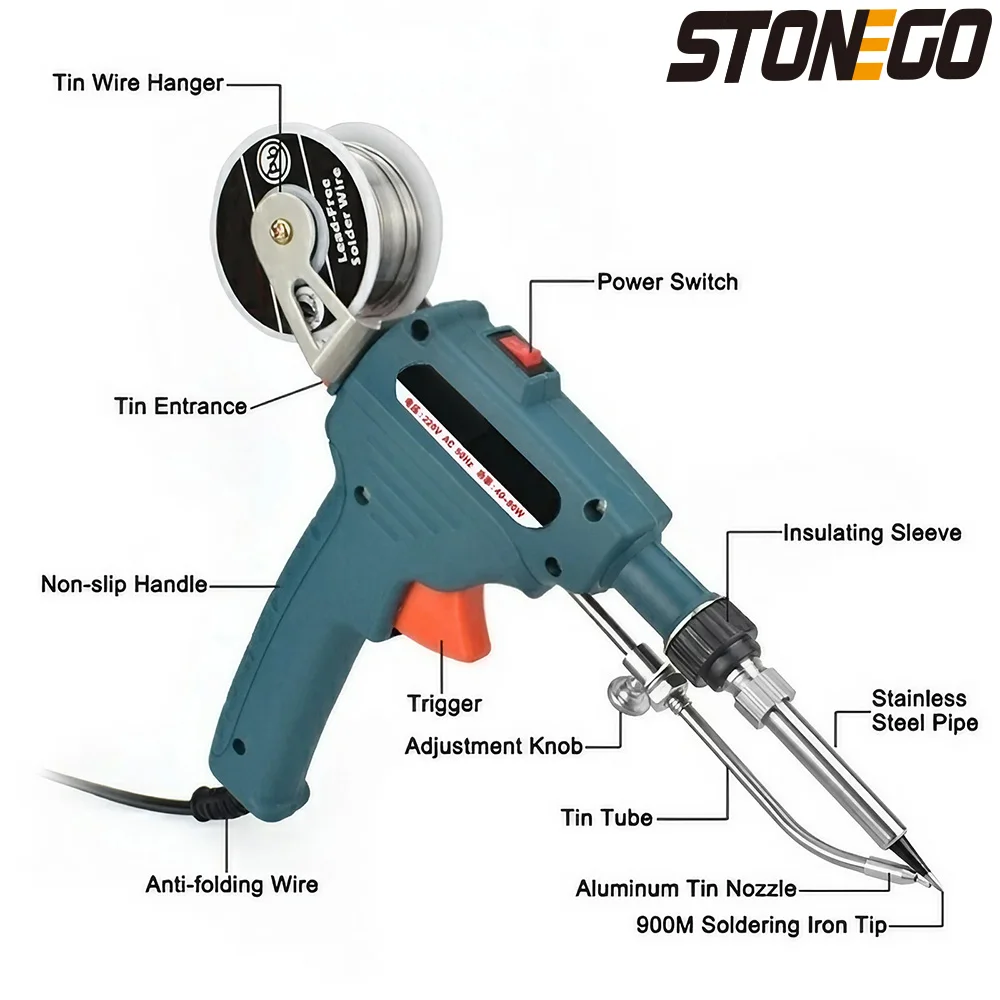 自動はんだ供給装置付き電気はんだごてキット 60W デュアル - Diy Electronics Workshop のレビューと価格