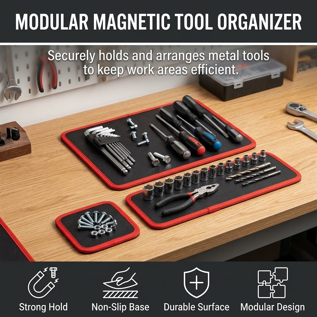 磁気ツールマット ネオジムオーガナイザーパッド 滑り止めゴム - Diy Electronics Workshop のレビューと価格