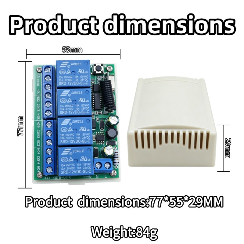 433MHz AC 110V 220V 4CH RFリモート - Rf 433Mhz Module のレビューと価格