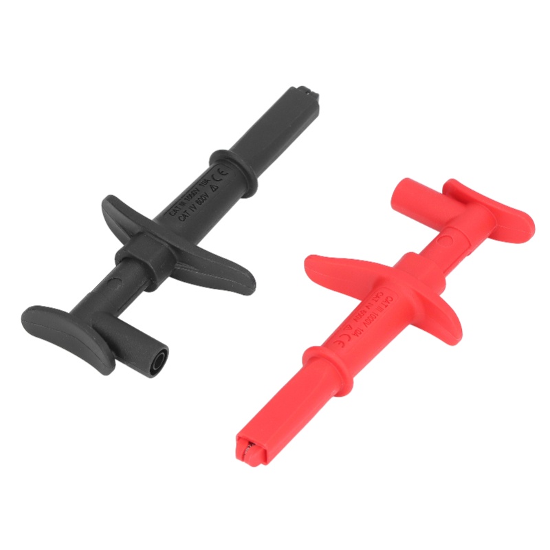 1 ペアのテストフッククリップワニクランプ赤黒アクセサリーセ - Crocodile Clip Set のレビューと価格
