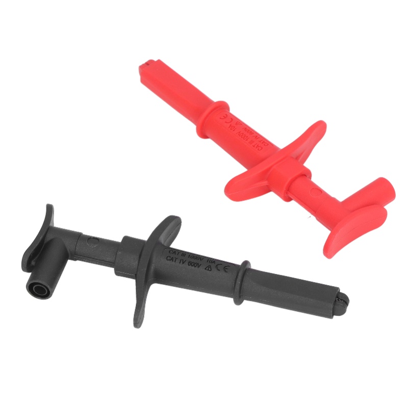 1 ペアのテストフッククリップワニクランプ赤黒アクセサリーセ - Crocodile Clip Set のレビューと価格