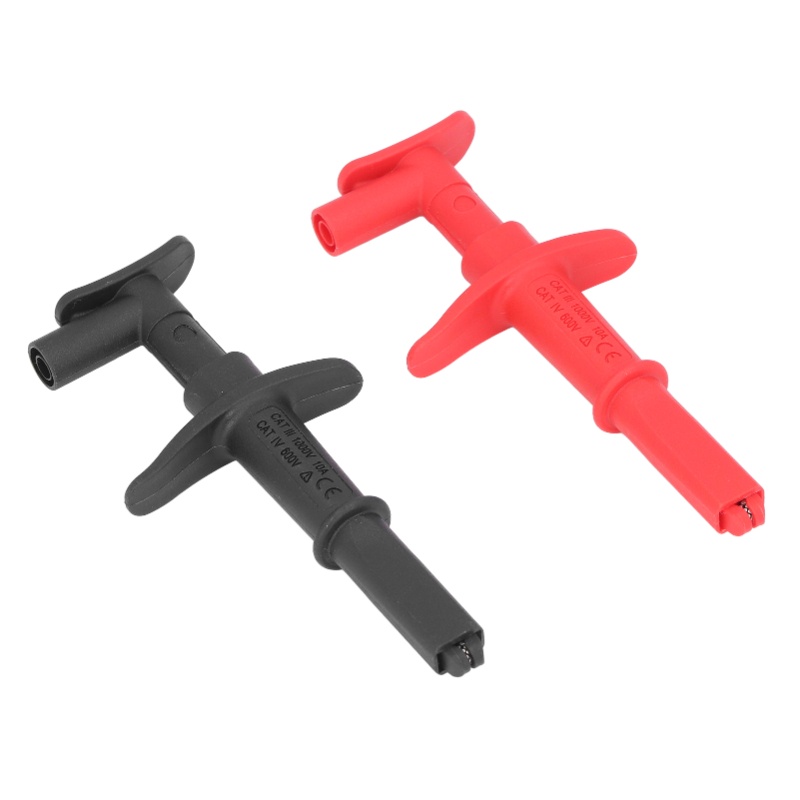 1 ペアのテストフッククリップワニクランプ赤黒アクセサリーセ - Crocodile Clip Set のレビューと価格