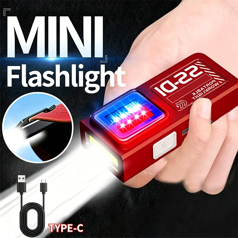 1/2 個ミニ COB LED 懐中電灯 USB 充電式強力 - Diy Lamp Electronics のレビューと価格