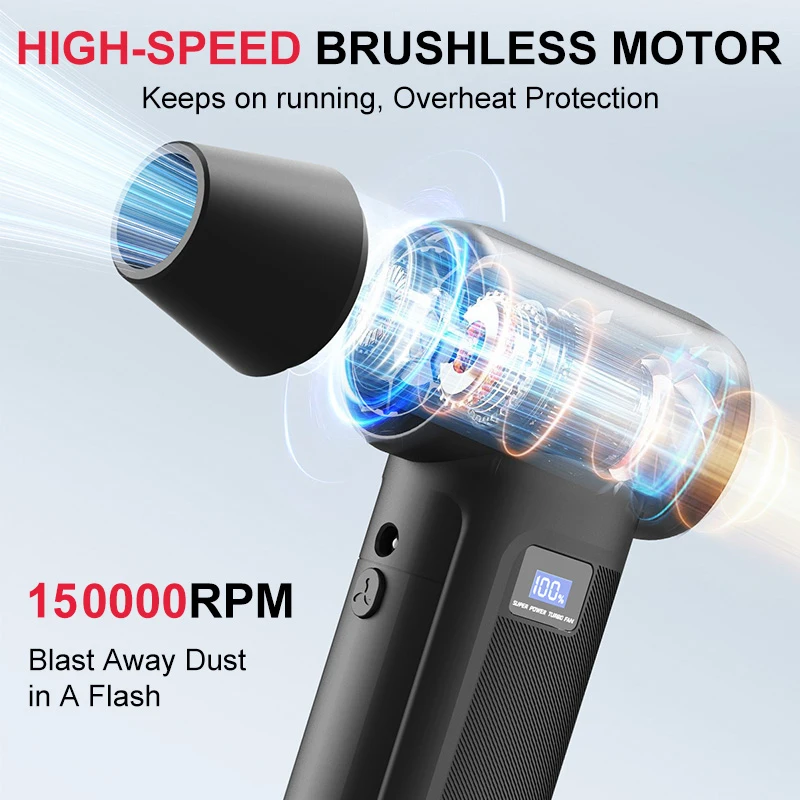 コードレスターボファンブロワー 150000RPM ポータブ - Diy Electronics Workshop のレビューと価格