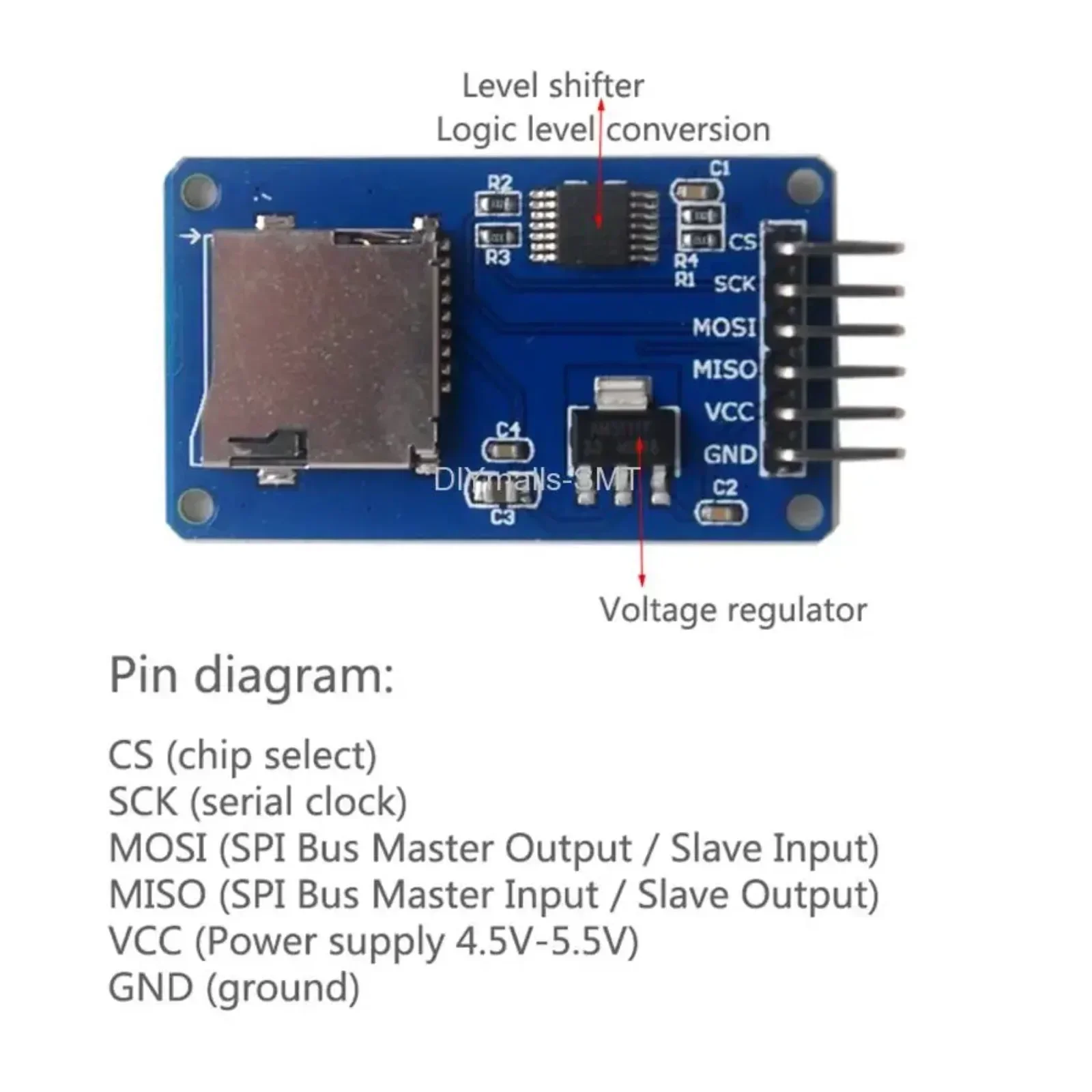 5個のMicro SDカードモジュールと40P Dupont - Sd Card Module Spi のレビューと価格