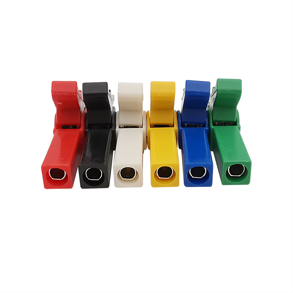 6個/ロット 55mm アリゲータークリップ テストバッテリ - Crocodile Clip Set のレビューと価格