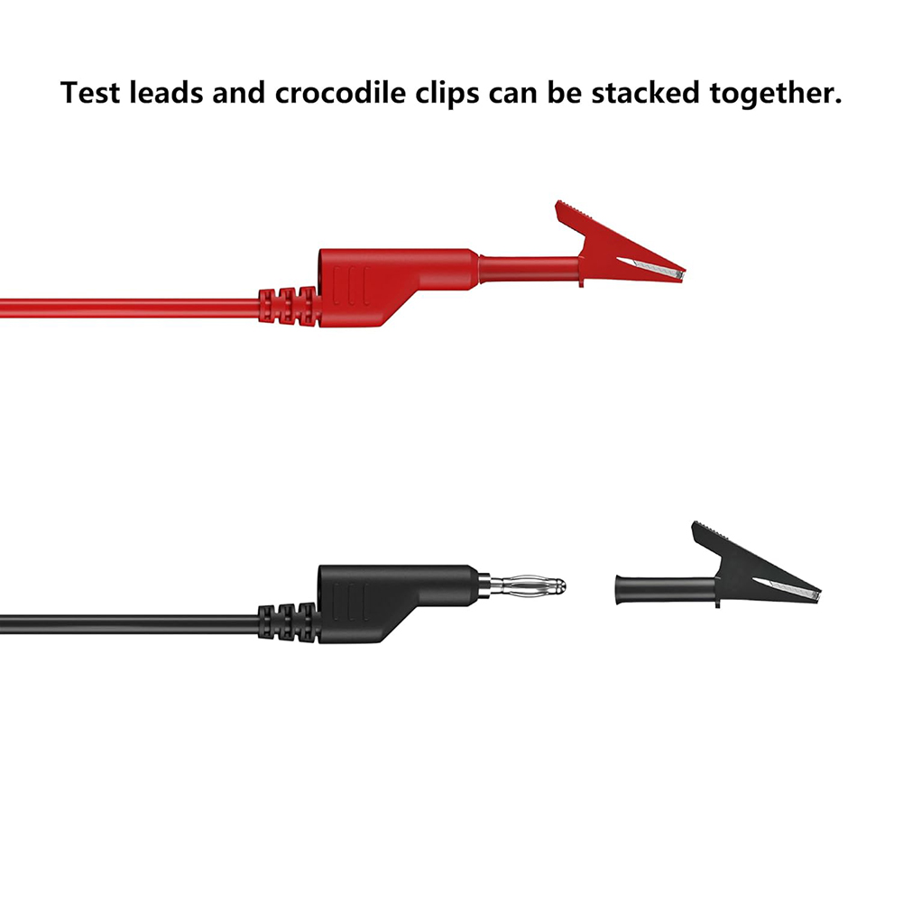 6ピース積み重ね可能なバナナ型-バナナ型テストケーブルセット - Crocodile Clip Set のレビューと価格