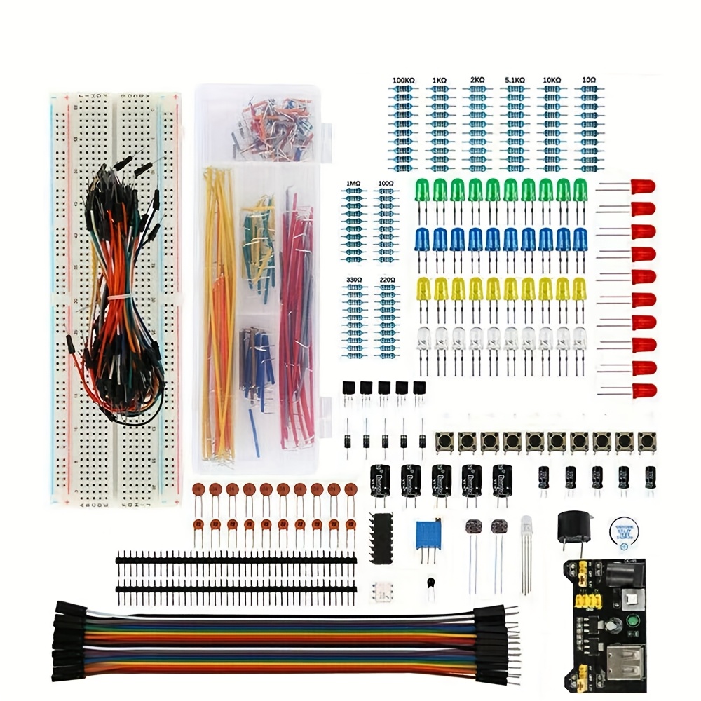 電子部品 電解コンデンサ 抵抗器 LED 830穴ブレッドボ - R/Diy Electronics のレビューと価格
