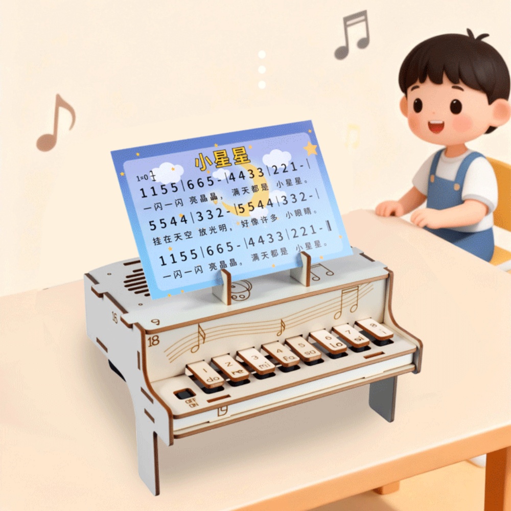 DIY 木製電子ピアノモデル STEM 組み立てキット物理学 - Diy Electronics Components Kit のレビューと価格