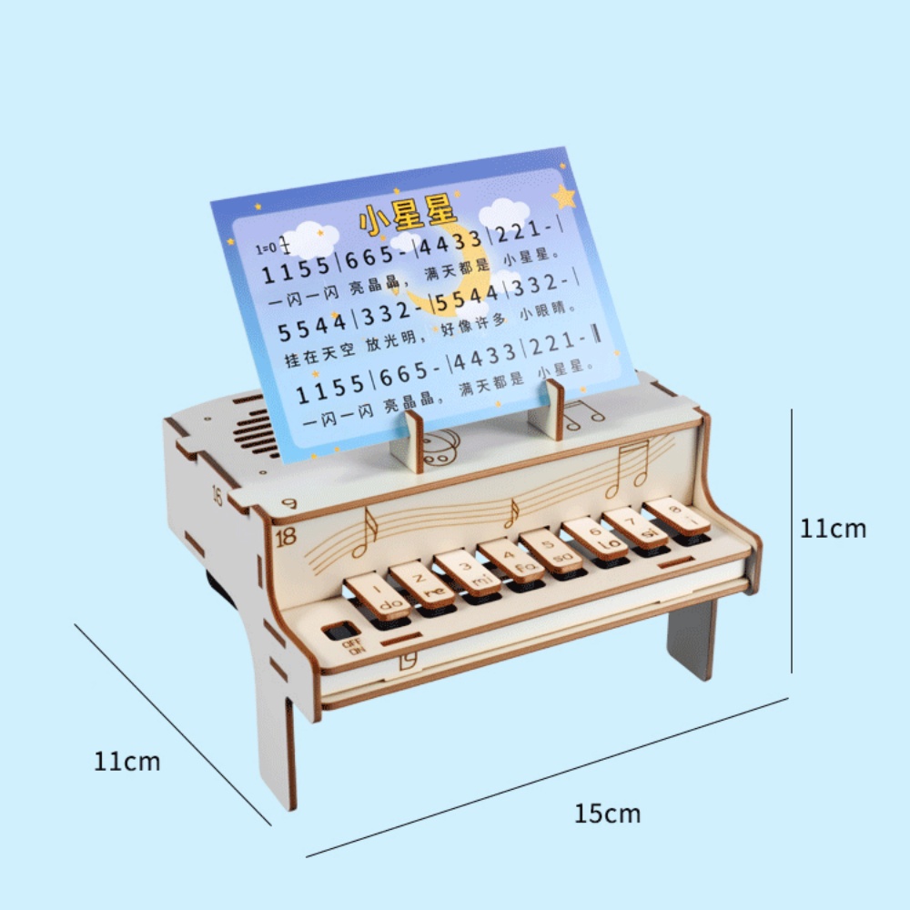 DIY 木製電子ピアノモデル STEM 組み立てキット物理学 - Diy Electronics Components Kit のレビューと価格