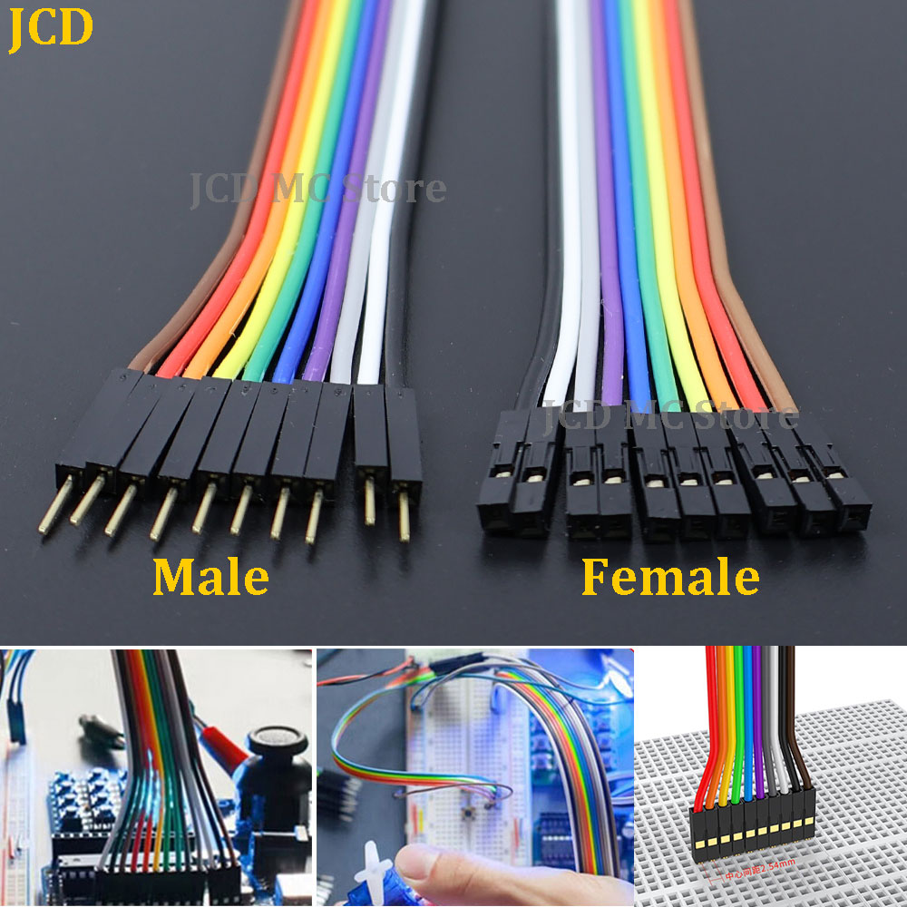 1PC 10ピン デュポンライン オス-メス ジャンパーワイ - Arduino Diy Electronics のレビューと価格