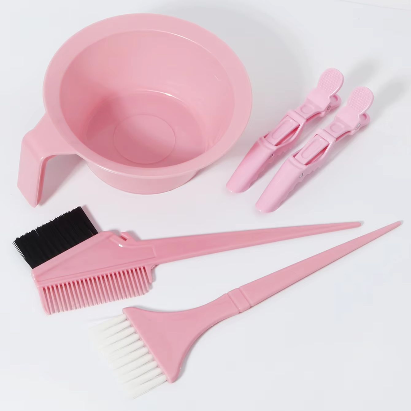 5個入りプロ仕様ヘアカラーツールセット、染料ボウル、染料ブラ - Crocodile Clip Set のレビューと価格
