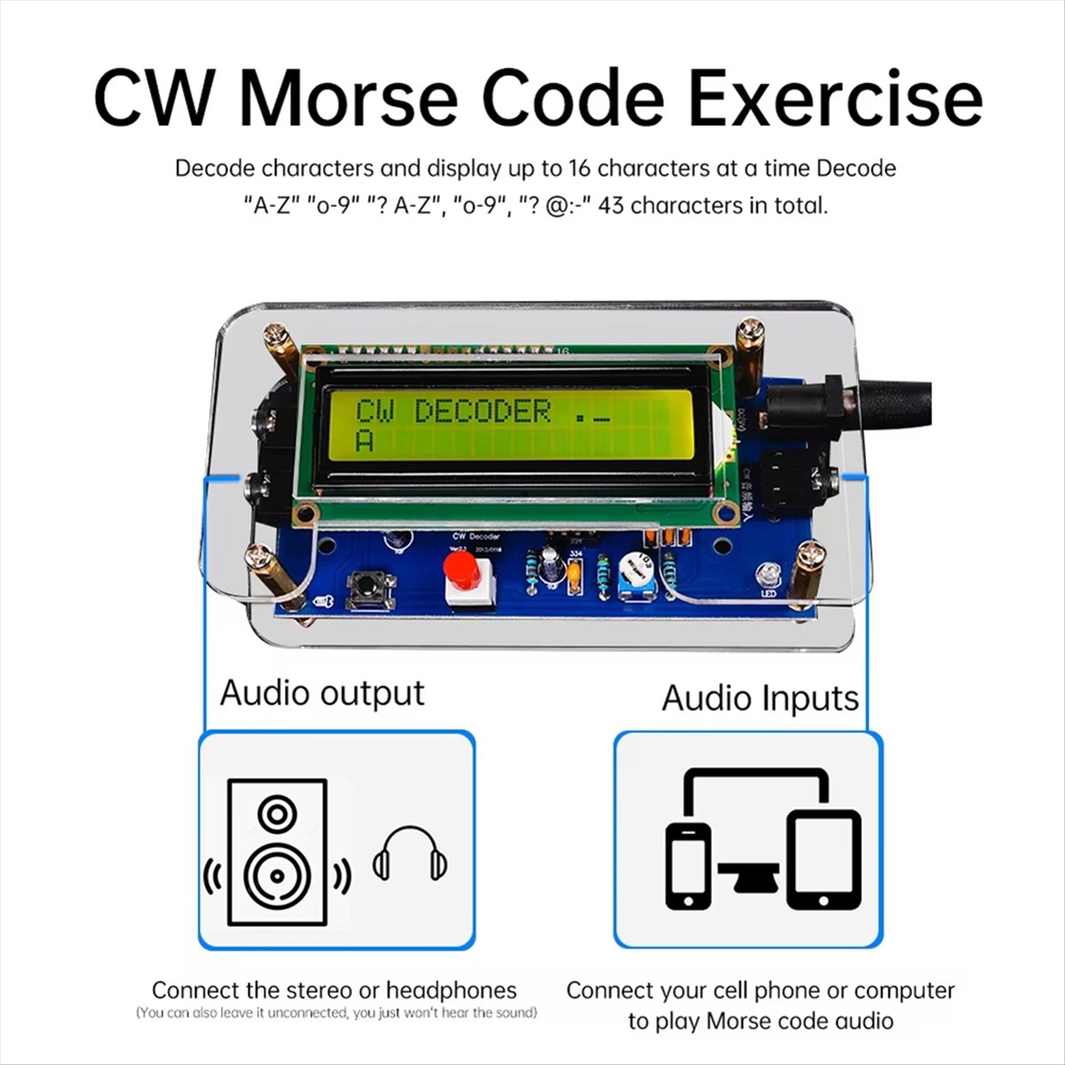 HDL DC9V CW モールス信号デコーダー回路基板溶接練 - Diy Electronics Board のレビューと価格