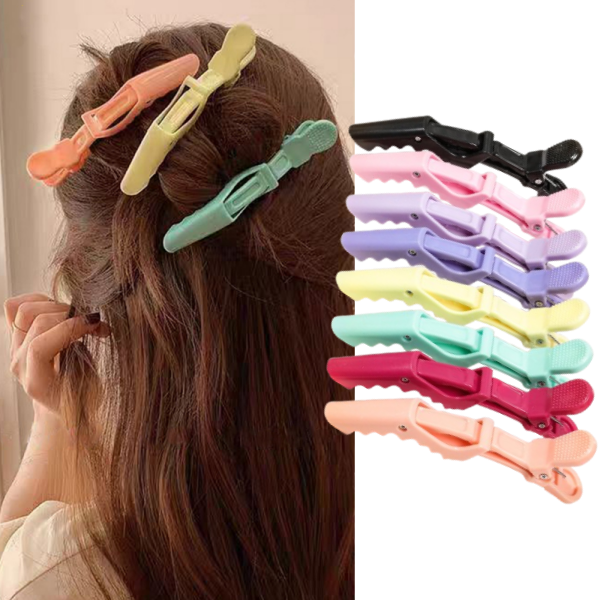 鮮やかなワニヘアクリップの6個セット、サロン用プロフェッショ - Crocodile Clip Set のレビューと価格