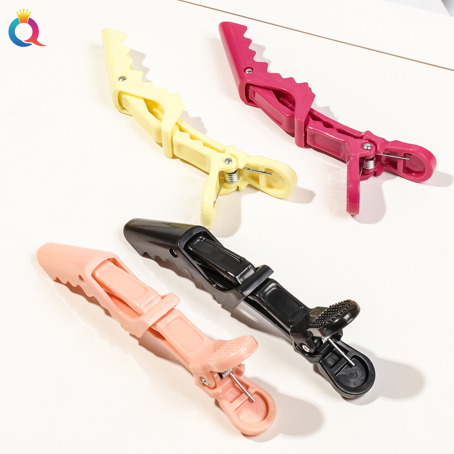 鮮やかなワニヘアクリップの6個セット、サロン用プロフェッショ - Crocodile Clip Set のレビューと価格