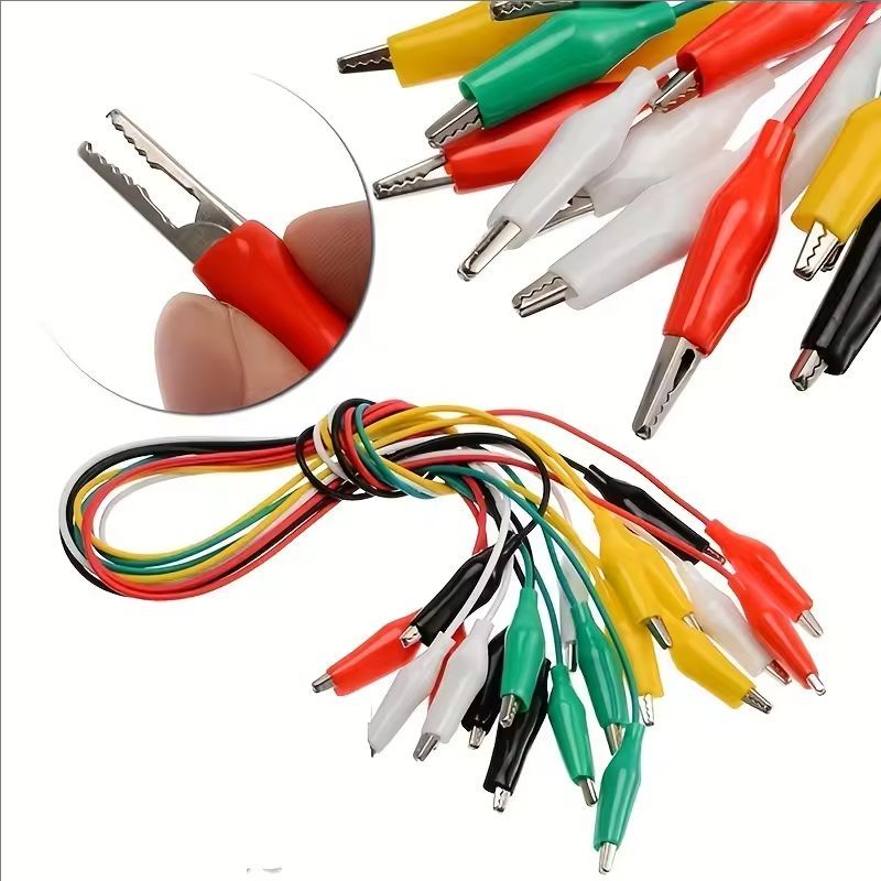 1 セット/10 個ワニ口クリップ電気 DIY テストリード - Crocodile Clip Set のレビューと価格